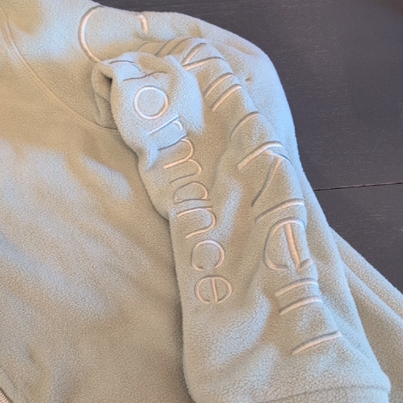 Calvin Klein Mint Green Hooded Fleece Jacket - Picture 4 of 11